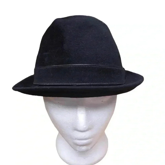 Stetson Playboy Vintage Black  Fedora Hat Unisex - Picture 4 of 12